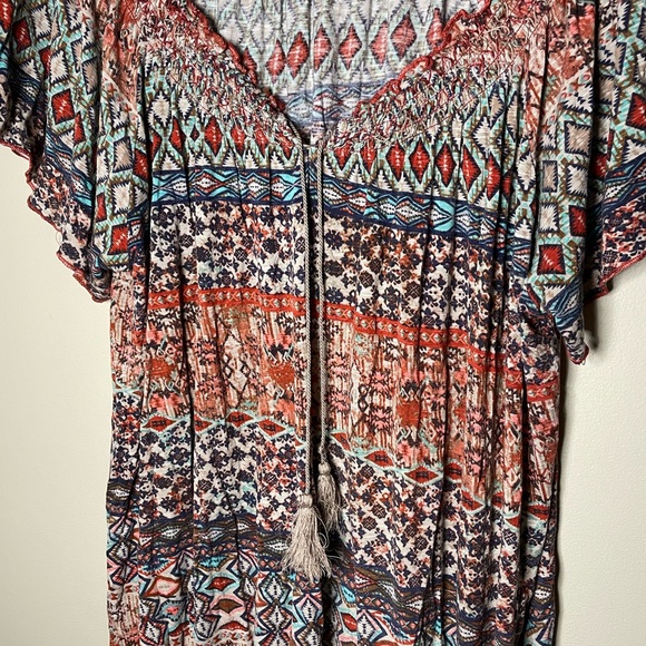 💜5 FOR $20💜 Plus Size Boho Print Blouse - Picture 3 of 6